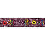 40mm Burgundy Base Jacquard ribbon With Multi Mirror