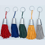Metal Key FOB Tassel with bullion fringe