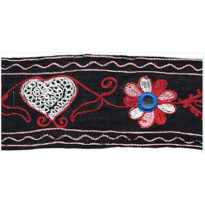 80mm Cotton Embroidery Ribbon With mirrors