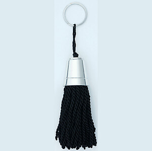 Metal Key FOB Tassel with bullion fringe