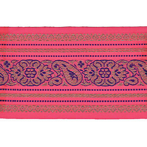 85mm Jacquard Ribbon (Sari Border)