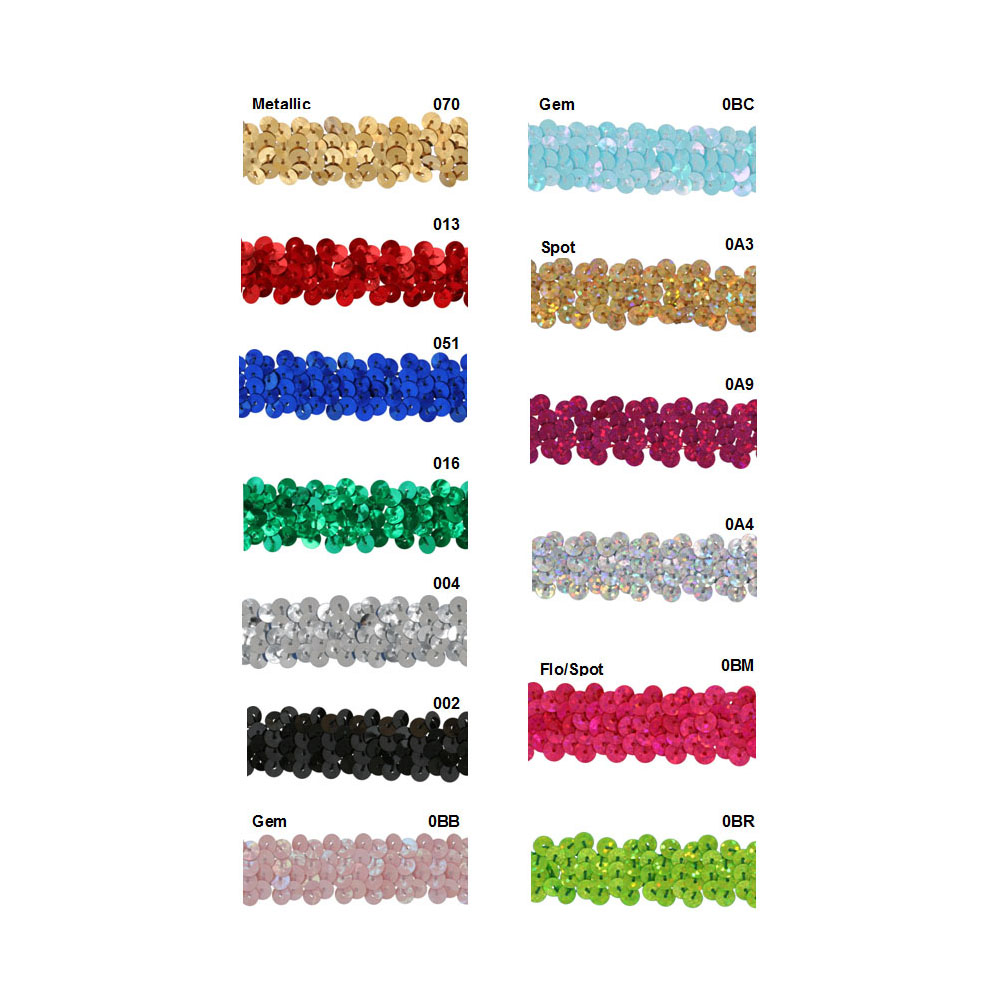 Stretch Sequin Trim Lace Vegas
