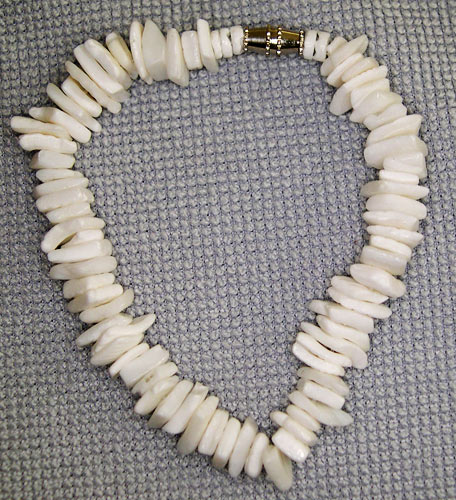 White Square-Cut Clam Shell Anklet/Bracelet