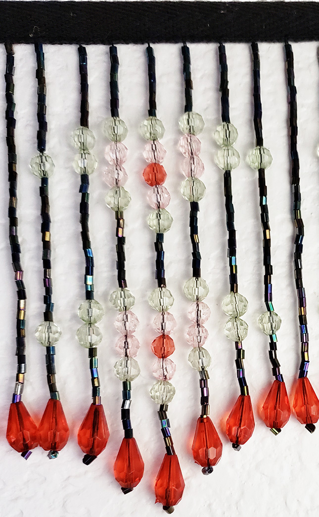 4 1/2 inch Acrylic & Glass Beaded Fringe