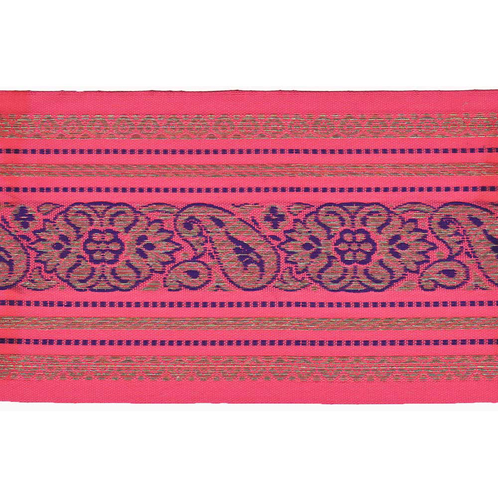 85mm Jacquard Ribbon (Sari Border)