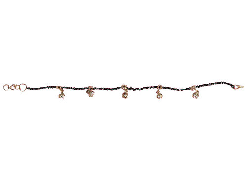 9 Long Seed Bead Bell Anklet Bracelet