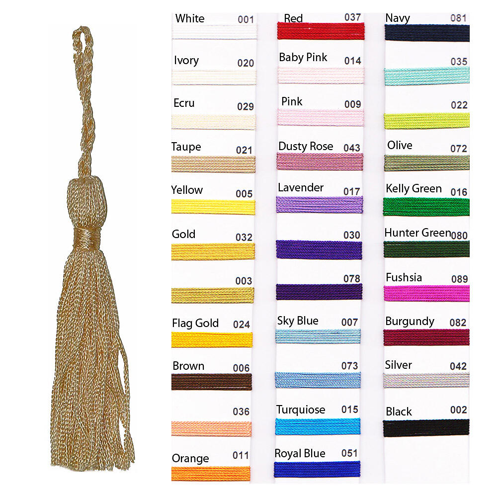 Trade wholesale suppliers Rayon style Fine Bookmark tassel Black pack