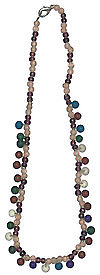 16 Long Glass Bead Necklace