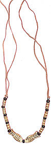 9 Long with 17 Long Leather Strings Single Line Choker